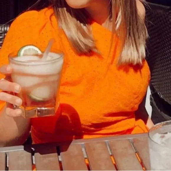 Latiste Orange One Shoulder Dress with Tie - Size Small and Pre Loved - Picture 4 of 4